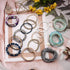 LOYALLOOK 6 Sets Bohemian Stackable Bead Bracelets for Women Stretch Bohemian Style Stretch Multilayered Boho Bracelet Set...