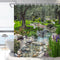 Garden Scenic Shower Curtain Colorful Flowers Green Landscape Bathroom Curtains Spring Plants Nature Scenery Country Bathtub Decor with Hooks 70 x...