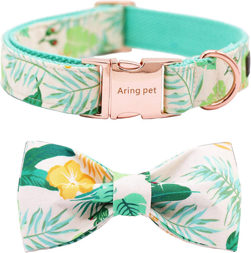 ARING PET Bowtie Dog Collar Adjustable Collars with Bow Tie for Dogs Small Medium Large...