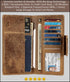 Mou Meraki Genuine Leather RFID Blocking Long Wallet – Vintage Bifold for Men (ANCIENT COGNAC)...