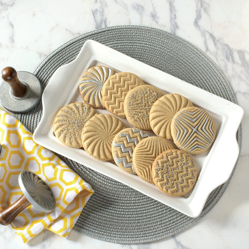 Nordic Ware Geo Cast Cookie Stamps...