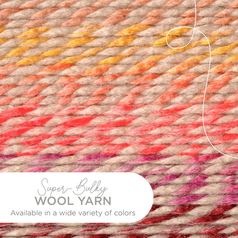 Lion Brand Yarn Wool-Ease Thick and Quick Yarn, Soft and Bulky Yarn for Knitting, Crocheting, and Crafting, 1 Pack, Spice Market...