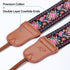 Padwa Lifestyle Pink Vintage Embroidered Camera Strap - 2" Wide Cowhide Head Camera Straps,Cotton Woven Adjustable Shoulder & Neck Strap for All D...