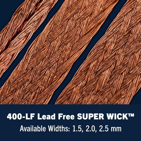 MG Chemicals 425-LF Desoldering Braid #3 Fine Braid Super Wick for Lead Free Solder, 0.075" Width x 5' Length...