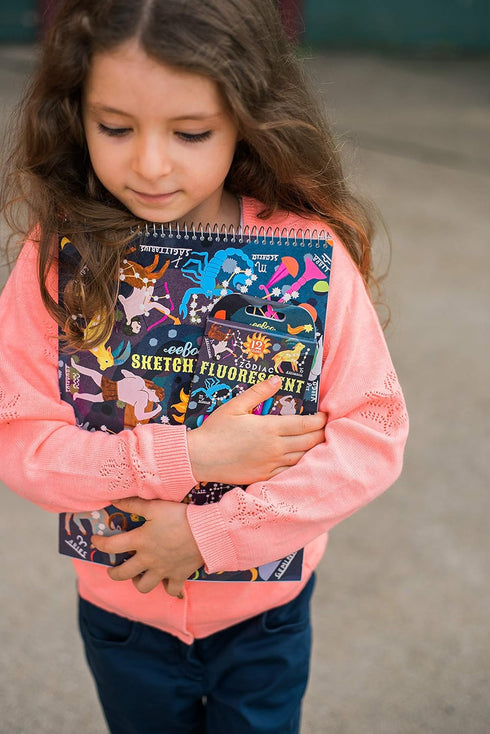 eeBoo: Zodiac Sketchbook/60 Pages, Inspires Artists of All Ages, Allows Doodling, Coloring, Sketching, or Creative Artwork, Perfect for Children o...