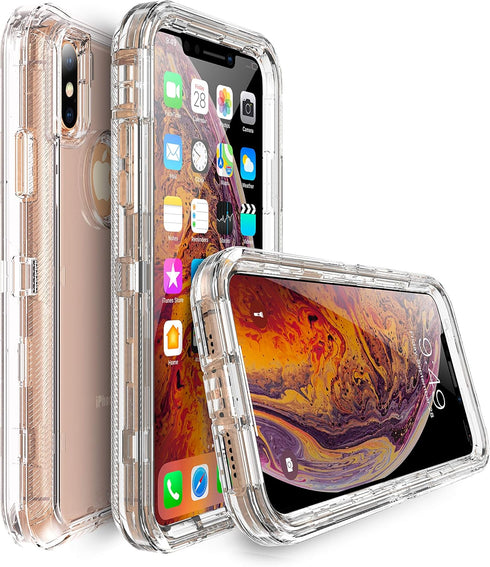 MXX Case for iPhone Xs Case, Heavy Duty Cover - Full Armor Body - Shockproof Protection Bumper - Built-in, Layers Hybrid TPU Rugged Rubber with Ha...