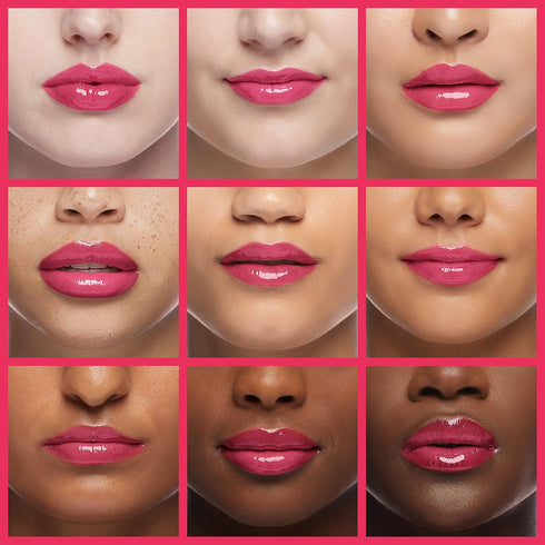 Hydrating Lip Glow Oil, Lip Oil Gloss Transparent Toot Tinted Nourishing Long Lasting Repairing Lightening Lip Lines (CHERRY) 0.2 OZ...