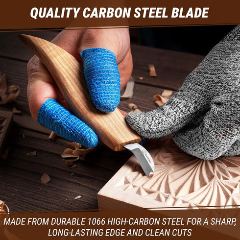 BeaverCraft Chip Carving Knife C6 1" - Wood Carving Tools for Beginners and Kids - Small Whittling Knife for Detail...