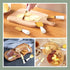 Hallops Marble Cheese Knife Set - 4 Knives for Charcuterie Board & Utensils, Rustic Ceramic White Handle, Elite-Quality Cutlery, Ideal Serving Acc...