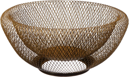 Cq acrylic Fruit Basket For Kitchen,Fruit Basket With Banana Hanger,Fruit and Vegetable Storage Holder For Kitchen Countertop,Golden...