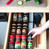 Spice Drawer Organizer | 3 Tier Kitchen Spice Rack Organizer for Drawer | Non-Skid storage Tray...
