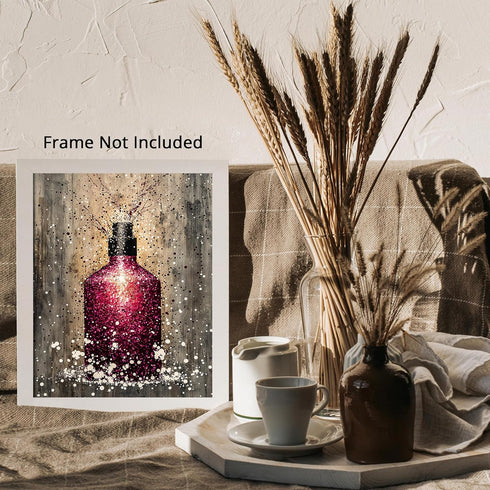 Posterizer 1 pcs-glitterly girly perfume bottle with daintly details 1-Inspirational Women's Art Gift for Women, Fashionistas, Designer Fashion F...