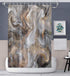 Marble Shower Curtain Light Grey Brown Shower Curtains for Bathroom Retro Style Paintbrush Colors in Marbling Texture Waterproof Polyester Fabric ...
