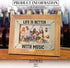 Pavilion Gift Company 67724 Life is Better Music People 4x6 MDF Easel Back Wall Hanging Picture Frame, Brown...