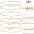 iF YOU 6 Pcs Gold Chokers Necklace Set for Women, 14k Gold Plated CZ Pendant Necklace, Trendy Dainty Snake Chain Layered Necklaces for Jewelry Gif...
