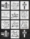 10 PCS Christian Faith Stencils with Quotes and Bible Verses, Stencils Inspirational Word,Painting Stencils Inspirational Word Painting on Wood,Ca...