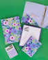 Steel Mill & Co Cute Mini Spiral Notebook, 8.25" x 6.25" Journal with Durable Hardcover and 160 Lined Pages, Lilac Floral...