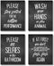 Brooke & Vine Funny Bathroom Decor Wall Art Prints (UNFRAMED 8 x 10) Restroom Powder Room Wash Laundry Room Hip Hop Wall Decor Signs Posters (Wash...