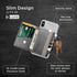 Stick-On Phone Wallet for Back of iPhone or Android Case | 6 Sleeve Credit Card Holder - Pocket for Cards, Money & ID - Built-in Stand - Waterproo...