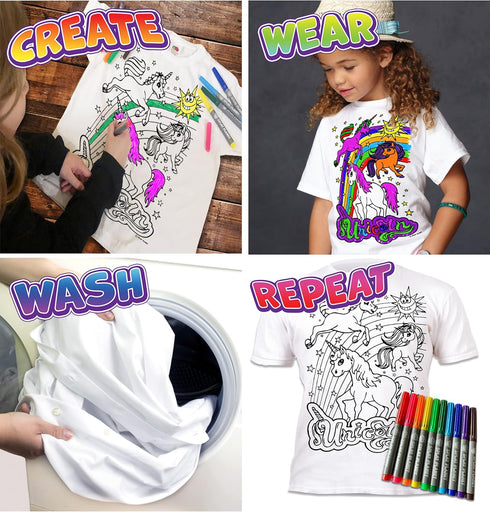 Splat Planet Bumper Pack Magic Fabric Pens 20 Non-toxic Washable Magic Pens - Color Your Own, Coloring And Wash Out T-Shirt. Colors On All Fabrics...