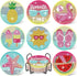 Leatrice 8 Pcs Holiday Diamond Painting Coasters with Holder Cork Base Metal Holder Round Stone Drink mat Gift for Christmas Housewarming Room Bar...