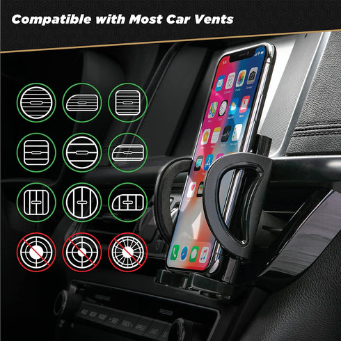 Scosche IHW10-SP1 4-in-1 Car Phone Holder Windshield, Dashboard, Vent, Cup Mount with Suction Cup | Dash, Vent or Windshield Mount | Stick Grip Su...