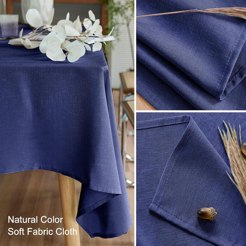 Textured Tablecloth Rectangle 52x70 Water Resistant Spill-Proof Wipeable Table Cloth Wrinkle Free Fabric Dining Table Cover for Birthday Party Far...
