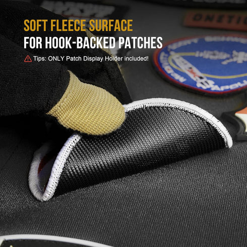 OneTigris Tactical Patch Display, Funny Foldable Patches Panel Holder Board for Military Army Combat Morale Uniform, Hook & Loop Emblems(Black - 2...