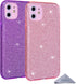 Wisdompro 2 Pack Case for iPhone 11, Cute Bling Sparkly Glitter Shiny Sparkle Shell, 3 Layer Hybrid Women Girls Protective Phone Case Slim Cover f...