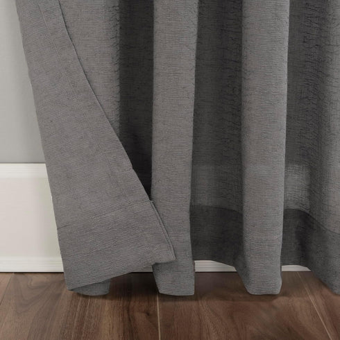 Clean Window Crushed Texture Allergy/Pet Friendly Anti-Dust Sheer Curtain Panel, 52" W x 63" L, Gray...