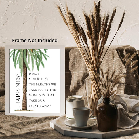 Posterizer 1 pcs-Happiness, positive quote-Motivational & Inspirational Art-Gift for Couples boyfriend girlfriend Husband Wife-Living Room Bedroom...