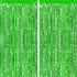 CHRORINE 2pcs 3ft x 8.3ft Green Tinsel Foil Fringe Curtains Streamers Backdrop for Green Birthday Jungle Safari Tropical Party Christmas Decoratio...