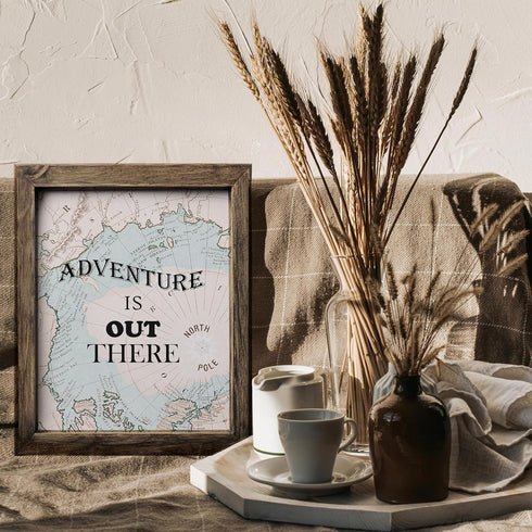 Posterizer 1 pcs-adventure is out there-Inspirational Wall Art-Holiday Poster Collection-Map Art-Decor for Beach House- UNFRAMED Wall Art...