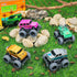 Monster Truck Toys for Boys, 4 Pcs Toy Cars Flip Stunt Car, Pull Back Race Cars Party Favors Friction Powered Cars Retro Toddler Toys Vehicles Goo...