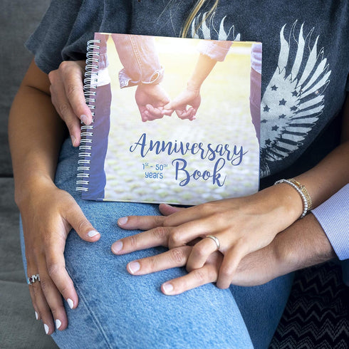 Wedding Memory Book | A Hardcover Journal To Document Anniversaries From The 1st To the 50th Year | Gifts for Bride and Groom | Wedding Planner Bo...