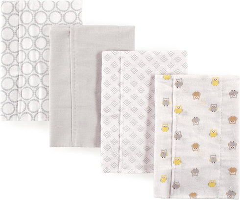 Luvable Friends Unisex Baby Cotton Flannel Burp Cloths, Owl, One Size...