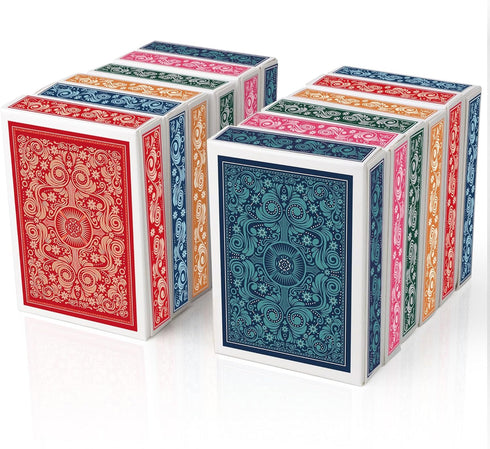 Playing Cards 12 Pack,Decks of Cards,Poker Cards Set,Standard Playing Cards Bulk with 6 Unique Colors,Card Games for Adults and Family,Suitable fo...