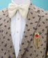 Knighthood Crowned Red Semi Precious Stone With Crystal and Chain Detailing Metal Lapel Pin Brooch for Men...