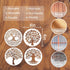 20 Pieces Reusable Tree Stencils 4 Inch Round Tree of Life Stencil for Painting on Wood Plastic Drawing Natural Tree Template Stencils for Coaster...