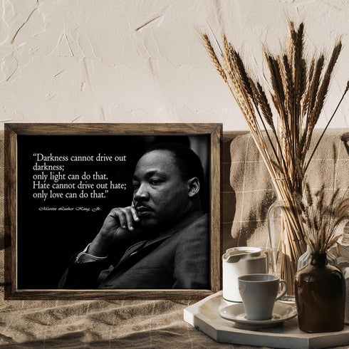 Posterizer 1 pcs-darkness cannot drive out darkness-Martin Luther King Jr.-Motivational & Inspirational Art-Afro-American Art Collection-Living Ro...
