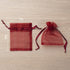 100pcs Red Organza Gift Pouches - 2x3 Inch Sheer Drawstring Bags for Jewelry, Wedding, Party & Christmas Favor Gifts...