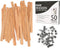 NOOR 50 Wooden Wicks for Candle Making - Double Layer Crackling Wood Wicks with Metal Clips - Smokeless, Eco-Friendly, Ideal for Soy Wax & DIY Can...