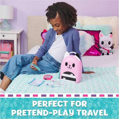 Gabby's Dollhouse, Gabby Girl On-The-Go Travel Set, Pretend Play Travel Toys, Toy Passport, Toy Phone and Compass Charm, Kids Toys for Girls & Boy...