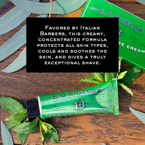 C. O. Bigelow C.O. Bigelow Travel Shaving Cream for Men, Moisturizing Shave Cream with Eucalyptus and Coconut Oil, Shaving Cream Mens Skin Care an...