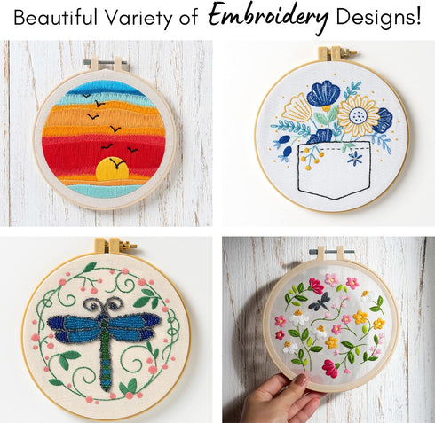 Bucilla Fashion Embroidery Pattern Template Art Kit, 5" x 6", Be Happy......