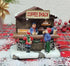 MOMENTS IN TIME 4.13”H Coffee Shack Street Shop - LED Lights, Battery Operated Christmas Village - Hand-Painted Polyresin...