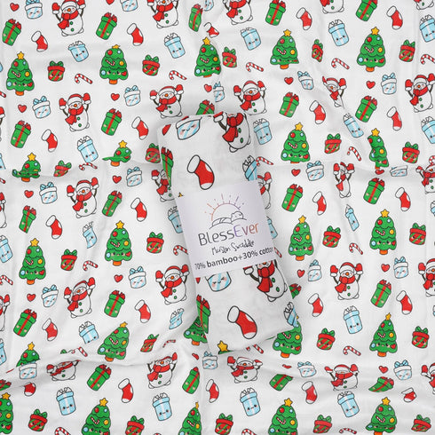 Muslin Swaddle Blanket for Unisex, Soft Breathable and Skin-Friendly Baby Swaddles for Boys & Girls, Newborn Receiving Blanket, Christmas Blankets...