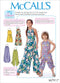 McCall's Patterns McCall's Girl's Baggy Jumpsuit Sewing, Sizes 3-6 Patterns, White...