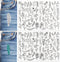 Patemby 100Pcs Water Soluble Embroidery Stabilizers, Stick and Stitch Embroidery Paper with Pre-Printed Flowers and Leaves Pattern Transfers for H...
