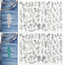 Patemby 100Pcs Water Soluble Embroidery Stabilizers, Stick and Stitch Embroidery Paper with Pre-Printed Flowers and Leaves Pattern Transfers for H...